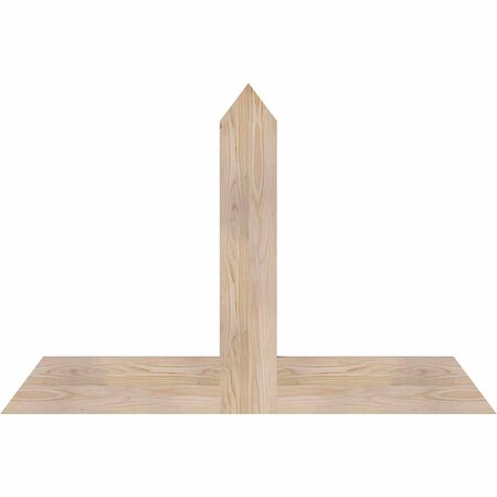 Ekena Millwork Portland Smooth Timber Gable Bracket, Douglas Fir, 48"W x 32"H x 1 1/2"D x 5 1/2"F, 16/12 Pitch GBW048X32X0206POR00SDF